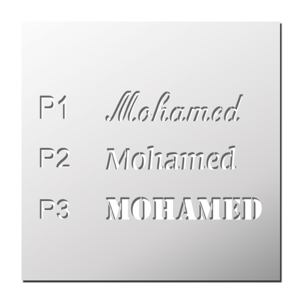 Pochoir Prénom Mohamed