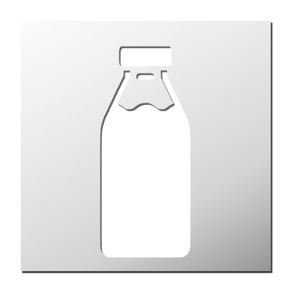 Pochoir Bouteille de lait