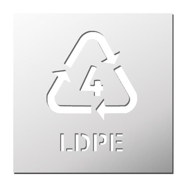 Pochoir Symbole Recyclage 4 Plastique LDPE