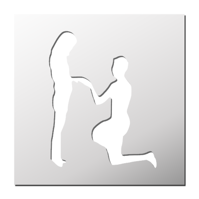 Pochoir Demande en mariage