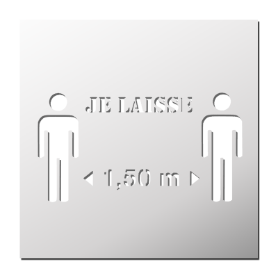 Pochoir Distance de sécurité COVID 19