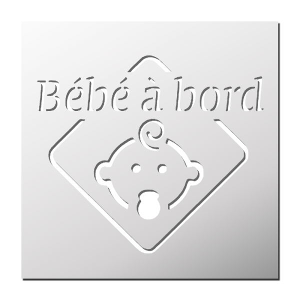 Pochoir Bébé à bord