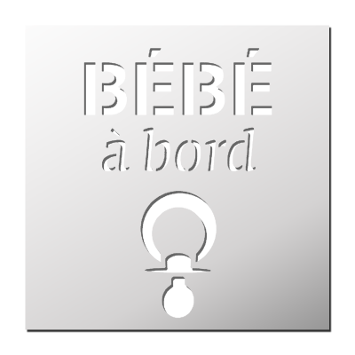 Pochoir Bébé à bord