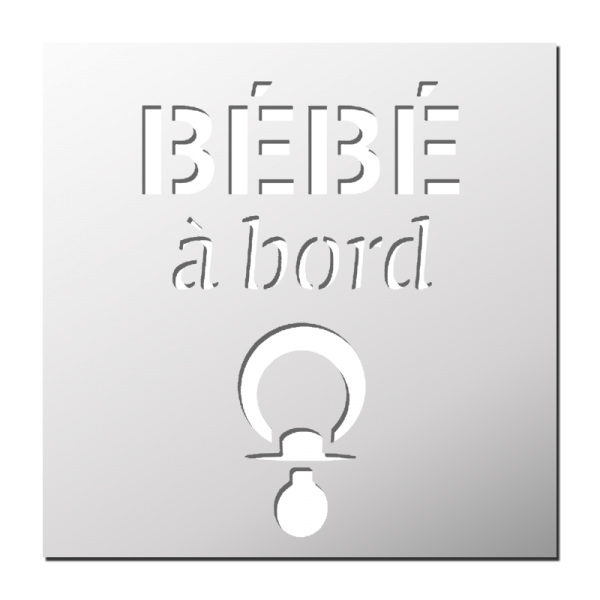 Pochoir Bébé à bord