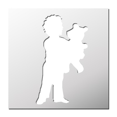 Pochoir Enfant Ourson