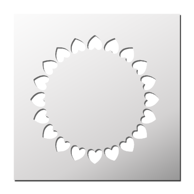 Pochoir Rond de coeurs
