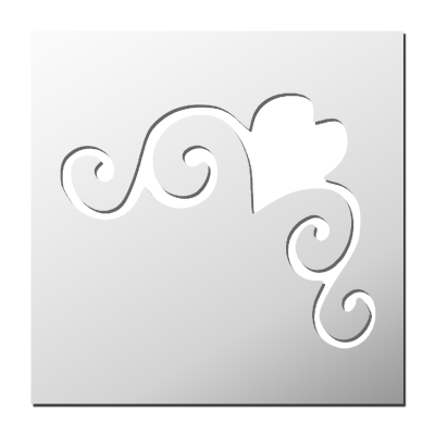 Pochoir Arabesque Coeur