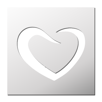 Pochoir Coeur