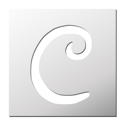 Pochoir Lettre C