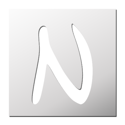 Pochoir Lettre N