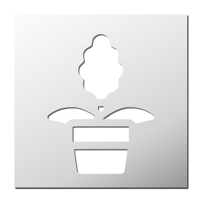 Pochoir Pot de Fleurs