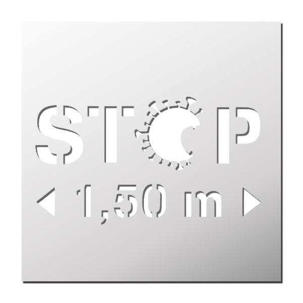 Pochoir Stop Covid Distance de sécurité