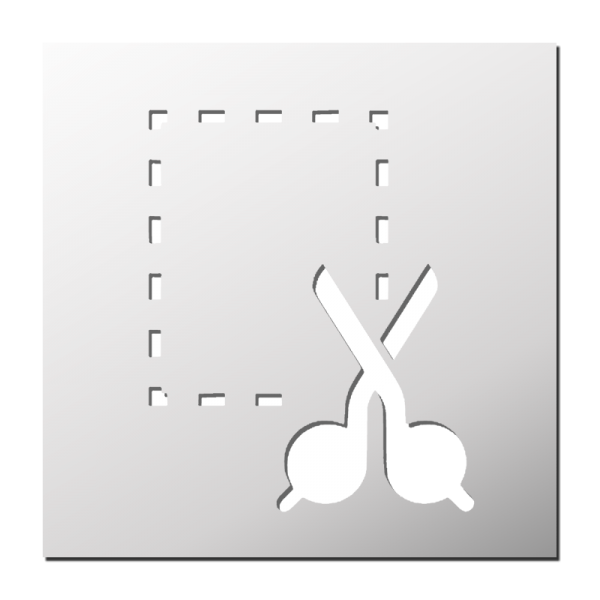 Pochoir Découpe Ciseaux