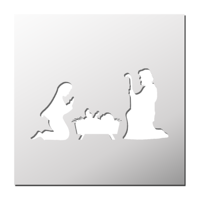 Pochoir Crèche de Noël