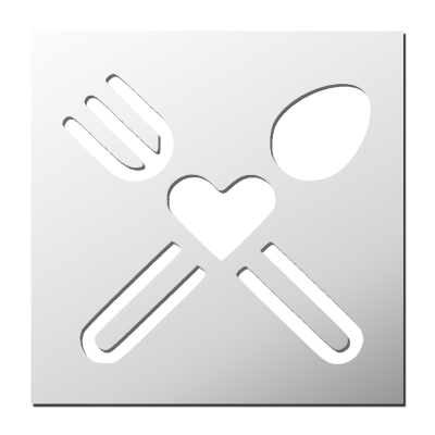 Pochoir Cuillère Fourchette