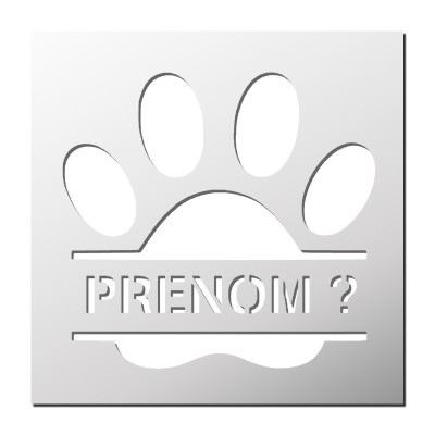Pochoir déco Prénom Chien