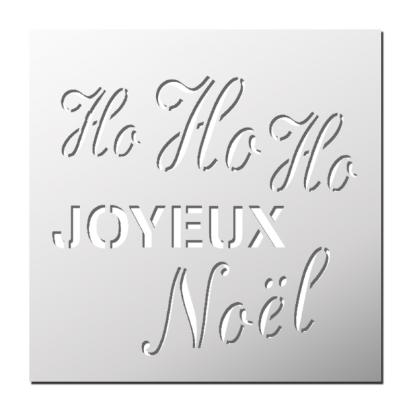 Pochoir réutilisable Ho Ho Ho Joyeux Noël | FrenchIMMO