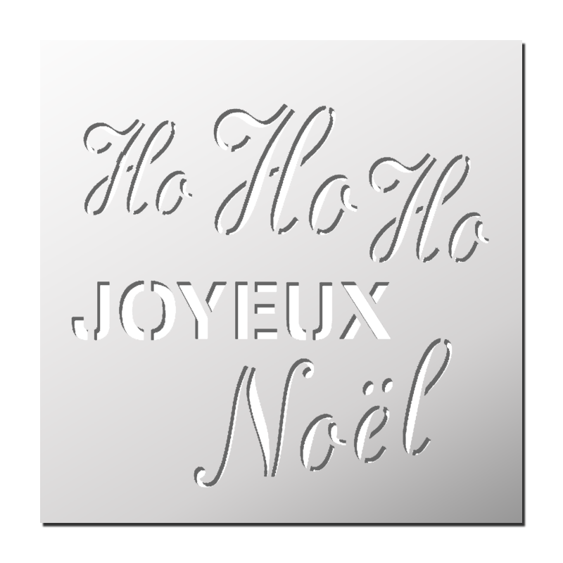 Pochoir réutilisable Ho Ho Ho Joyeux Noël | FrenchIMMO