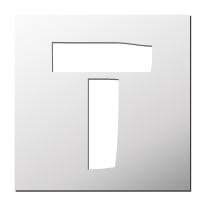 Pochoir Lettre T Stencil