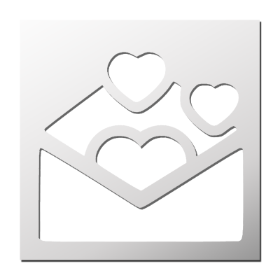 Pochoir Lettre d’Amour