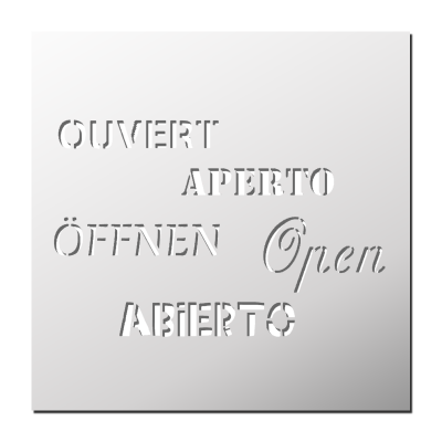 Pochoir Ouvert Open Aperto ….