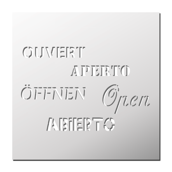 Pochoir Ouvert Open Aperto ....