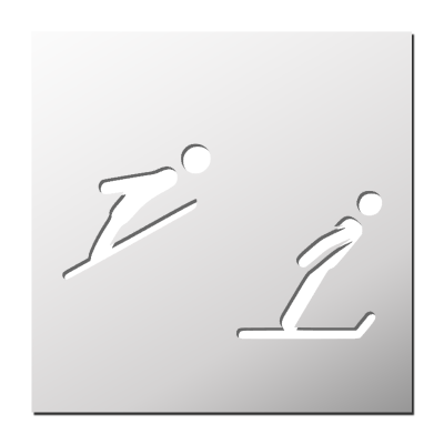 Pochoir Saut à Ski