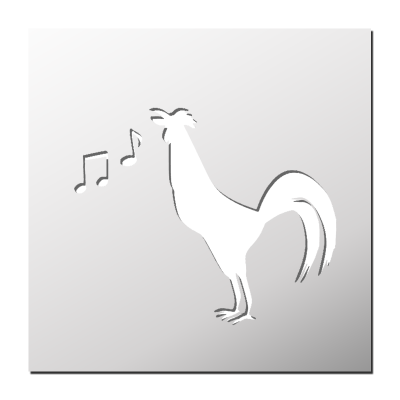 Pochoir Coq