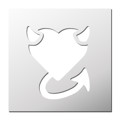 Pochoir Coeur Diable