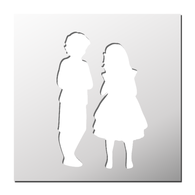 Pochoir Fille & Garçon