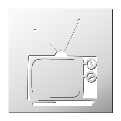 Pochoir Télévision
