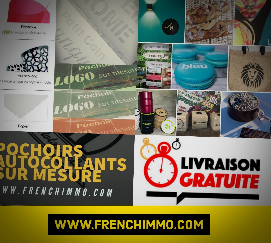 Vente en ligne de Pochoirs – Livraison Gratuite