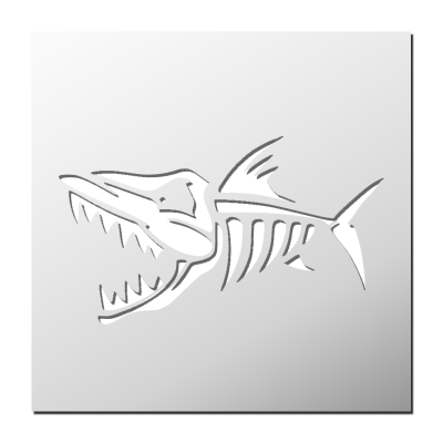Pochoir Poisson Dinosaure
