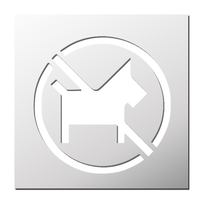 Pochoir Chien Interdit