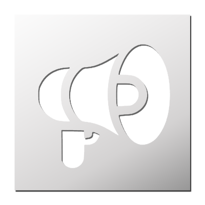 Pochoir Mégaphone