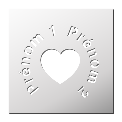 Pochoir personnalisable Prénoms Coeur