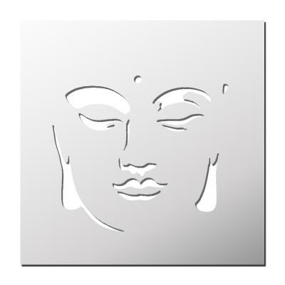 Pochoir Visage Bouddha