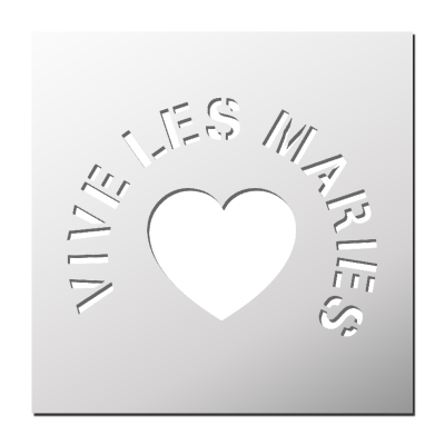 Pochoir Vive les mariés
