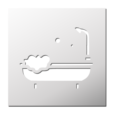 Pochoir Baignoire