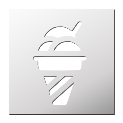 Pochoir Crème glacée