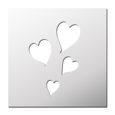 Pochoir Bulles Coeurs ♥