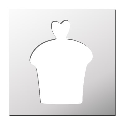 Pochoir Cupcake Coeur