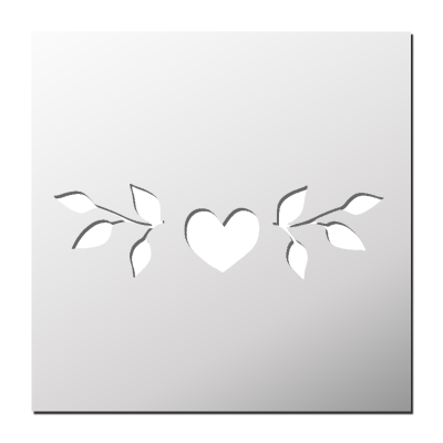 Pochoir Coeur Ornement