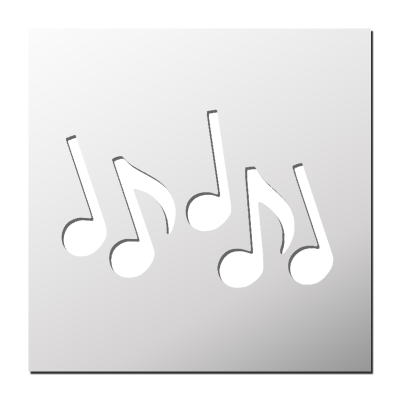 Pochoir Notes de musique