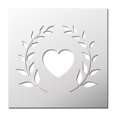 Pochoir Ornement déco Coeur