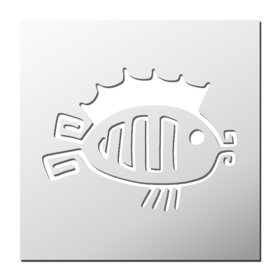 Pochoir Poisson Symbole Inca