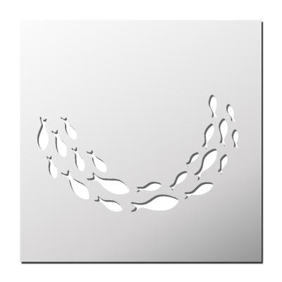 Pochoir Banc de poissons