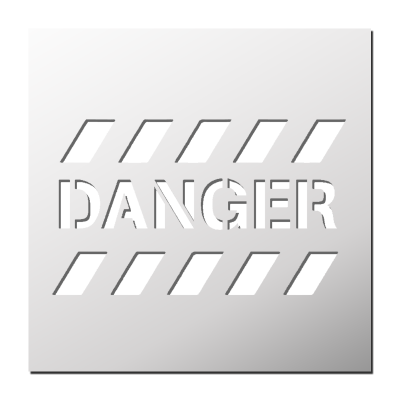 Pochoir Panneau Danger