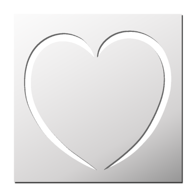 Pochoir Coeur