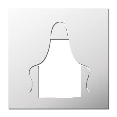 Pochoir Tablier Chef de cuisine